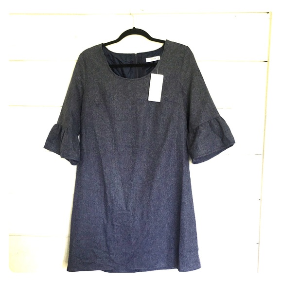 gray shift dress